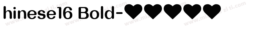 hinese16 Bold字体转换